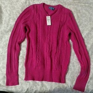 NWT Children's Place pink sweater, size L